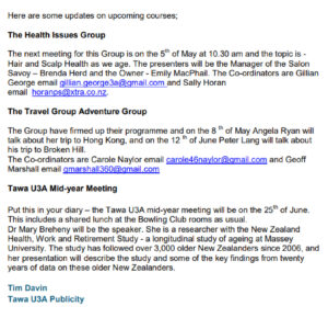 April 2026 Newsletter Update