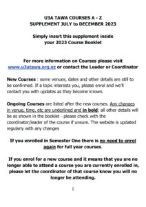 2023 Additional Courses Insert