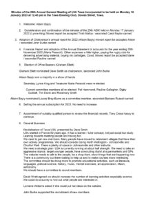2023 January 16 AGM Minutes